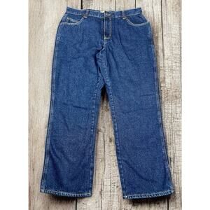 New Red Head Jeans Men's 38 x 32 Blue Denim Red Fleece Lined Straight Leg NWT